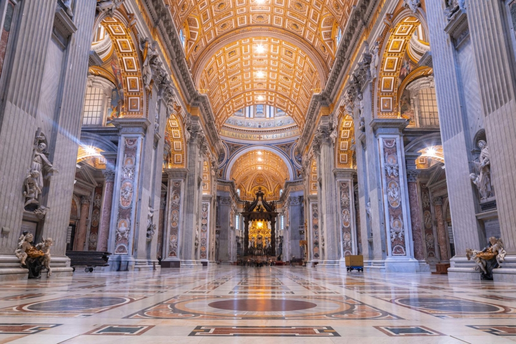 The central nave of St. Peter's Basilica
